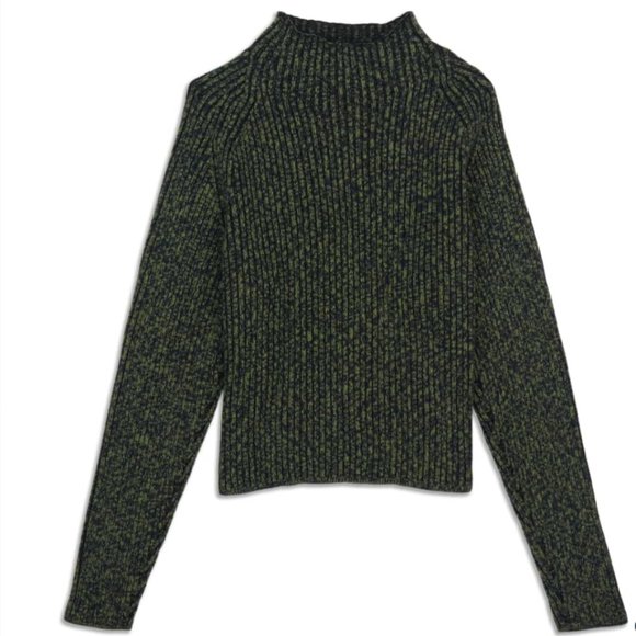 Lululemon Cotton-Cashmere Blend Mock Neck Sweater Size 6 - Picture 2 of 3